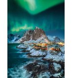 PUZZLE NORVEGE ILES LOFOTEN ET LES AURORES BOREALES 1000 PIECES - COLLECTION PAYSAGE ET MER - CLEMENTONI - 39775