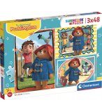 PUZZLE OURS PADDINGTON 3 X 48 PIECES - A LA MAISON / EN PROMENADE / AU PARC - CLEMENTONI 25274