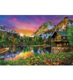 PUZZLE PAYSAGE : LAC ALPIN 6000 PIECES - COLLECTION MONTAGNE ET CHALET - CLEMENTONI - 36531