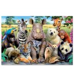 PUZZLE PHOTO SELFIE DROLES D'ANIMAUX SAUVAGES 1000 PIECES - SERIE SPECIALE - EDUCA - 15517