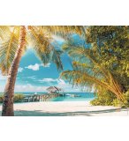 PUZZLE PLAGE PARADISIAQUE - 1500 PIECES COLLECTION EVASION - NATHAN - 87794