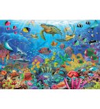 PUZZLE POISSONS MARIN ET TORTUES AU PARADIS 1000 PIECES - COLLECTION OCEAN ET CORAUX - EDUCA 19266