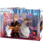 PUZZLE REINE DES NEIGES 2 : SVEN OLAF KRISTOFF DANS LA FORET 50 PIECES - FROZEN - KING