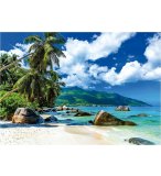 PUZZLE SEYCHELLES AU BORD DE LA PLAGE 1500 PIECES - COLLECTION PAYSAGE MER MONTAGNE - EDUCA 19564