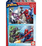 PUZZLE SPIDER-MAN ET LE BOUFFON VERT - 2 X 48 PIECES - COLLECTION SUPER HEROS SPIDERMAN - EDUCA - 18099