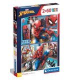 PUZZLE SPIDERMAN - 2 X 60 PIECES - PUZZLE MARVEL SUPER HEROS - CLEMENTONI - 21608