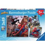 PUZZLE SPIDERMAN ET VENOM 3 X 49 PIECES - RAVENSBURGER SPIDER-MAN - 080250