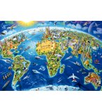 PUZZLE SYMBOLES DU MONDE 2000 PIECES - COLLECTION CARTE DU MONDE - EDUCA - 17129