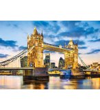 PUZZLE TOWER BRIDGE AU CREPUSCULE 2000 PIECES - COLLECTION PAYSAGE ANGLETERRE - CLEMENTONI - 32563