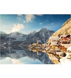 PUZZLE VILE DE HALLSTATT SOUS LA NEIGE EN HIVERS 1500 PIECES - COLLECTION PAYSAGE EN AUTRICHE - EDUCA - 20284