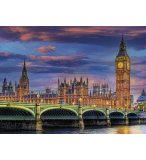 PUZZLE VILLE LONDRES : LE PARLEMENT / PALAIS DE WESTMINSTER 500 PIECES - COLLECTION MONUMENT ANGLETERRE - CLEMENTONI - 35112