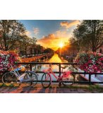 PUZZLE VUE SUR LE CANAL D'AMSTERDAM 1000 PIECES - COLLECTION PAYSAGE PAYS-BAS  - RAVENSBURGER 196067