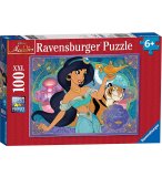 PUZZLE XXL ALADDIN JASMINE AVEC RAJAH LE TIGRE ET LAMPE DU GENIE - 100 PIECES - DISNEY - RAVENSBURGER - 10409