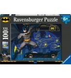 PUZZLE XXL BATMAN ET SA BATMOBILE - 100 PIECES - RAVENSBURGER - 132621