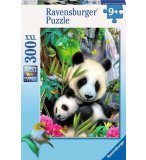 PUZZLE XXL BEBE PANDA ET PANDA DANS LA FORET 300 PIECES - RAVENSBURGER - ANIMAUX FORET - 130658