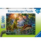 PUZZLE XXL L'OASIS DES DINOSAURES 100 PIECES - RAVENSBURGER COLLECTION DINO ET PREHISTOIRE - 128884