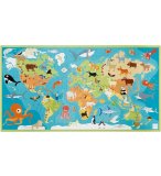 PUZZLE XXL LES ANIMAUX DU MONDE - 100 PIECES - CARTE - ENFANT - DAM - 6181117