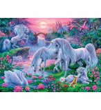 PUZZLE XXL LES LICORNES BLANCHES ET LE COUCHER DE SOLEIL - 150 PIECES - RAVENSBURGER - 10021