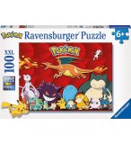 PUZZLE XXL POKEMON : PIKACHU MEWTWO DRACAUFEU CARAPUCE BULBIZARRE - 100 PIECES - RAVENSBURGER - 10934