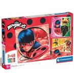 PUZZLES MIRACULOUS : LADYBUG ET SES AMIS SUPER HEROS 3 X 48 PIECES - SUPERCOLOR - CLEMENTONI - 25317