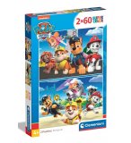 PUZZLES PAT PATROUILLE : CHASE, RUBEN, MARCUS & COMPAGNIE 2 X 60 PIECES - SUPERCOLOR - CLEMENTONI - 21623