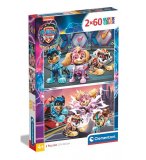 PUZZLES PAW PATROL THE MIGHTY MOVIE : LA FORCE DE LA SUPER PAT PATROUILLE 2 X 60 PIECES - SUPERCOLOR - CLEMENTONI - 21626