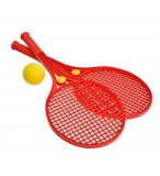 RAQUETTES DE TENNIS PLASTIQUE COLORE + BALLE EN MOUSSE - ANDRONI - JEU PLEIN AIR
