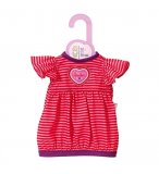 ROBE A RAYURES ROSE ET ROUGE DOLLY MOSA - HABIT POUPEE 30-36 CM - ZAPF CREATION ZA11