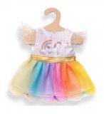 ROBE DE PRINCESSE LICORNE ARC-EN-CIEL 28/35 CM - HELESS - VETEMENT POUPEE - TENUE - HABIT POUPON (51)