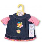 ROBE JEANS AVEC FLEUR DOLLY MOSA - HABIT POUPEE 38-46 CM - ZAPF CREATION (12)