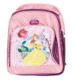 SAC A DOS BELLE ET LA BETE : DISNEY PRINCESS FLEURS 28 CM ROSE / VIOLET - ECOLE MATERNELLE - RANDO  