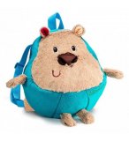 SAC A DOS DOUX PELUCHE OURS CESAR - LILLIPUTIENS - 84404 - BAGAGERIE ENFANT