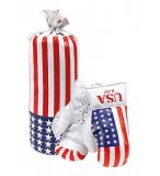 SAC DE FRAPPE USA + GANTS DE BOXE 8 OZ - JOUET SPORT DE COMBAT