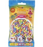 SACHET DE 1000 PERLES A REPASSER HAMA MIDI COULEURS ASSORTIES PASTEL - LOISIRS CREATIFS - 207-50