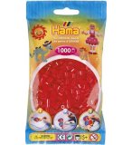 SACHET DE 1000 PERLES A REPASSER HAMA MIDI ROUGE TRANSPARENT - LOISIRS CREATIFS - 207-13