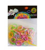 SACHET DE 200 ELASTIQUES MULTICOLORE LOOM - LOISIRS CREATIFS ELASTIQUES