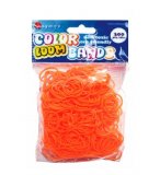 SACHET DE 300 ELASTIQUES ORANGE LOOM - LOISIRS CREATIFS ELASTIQUES