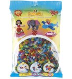 SACHET DE 3000 PERLES A REPASSER HAMA MIDI COULEURS ASSORTIES TRANSPARENTES - LOISIRS CREATIFS - 201-53