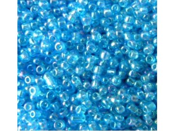 Sachet de 500g de perles de rocailles Bleue Turquoise Transparente pour collier et bracelet