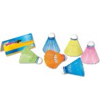 SACHET DE 6 VOLANTS MULTICOLORES DE BADMINTON EN PLASTIQUE - JEU DE RAQUETTES - PLEIN AIR