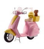 SCOOTER ROSE BARBIE ET PETIT CHIEN - MATTEL - FRP56 - MOTO, ACCESSOIRES