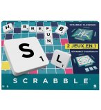 SCRABBLE CLASSIQUE 2 JEUX EN 1 - PLATEAU REVERSIBLE - MATTEL - HWD44 - JEU SOCIETE LETTRES, MOTS