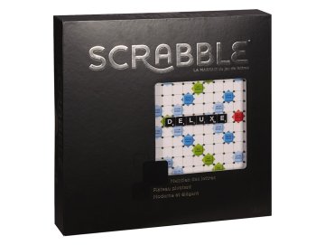 Scrabble deluxe avec plateau tournant - Mattel games - y9585 - jeu de societe lettres