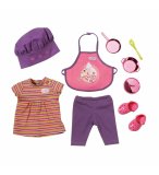 SET CUISINIER BABY BORN : TABLIER ET TOQUE - HABIT POUPEE 43 CM - ZAPF CREATION