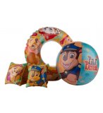 SET DE NATATION PAT PATROUILLE 3 PIECES - BOUEE, BRASSARDS, BALLON DE PLAGE - PAW PATROL - JEUX PISCINE
