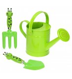SET DU PETIT JARDINIER GRENOUILLE : ARROSOIR + OUTILS METAL - JARDINAGE - PLEIN AIR