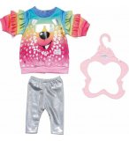 TENUE 2 PIECES : PANTALON PULL OURS - BABY BORN - HABIT POUPEE 43 CM - ZAPF (ZA78)