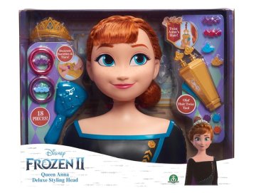 T�te � coiffer Deluxe Reine des Neiges 2 : Anna - Disney Frozen 2 - Giochi Preziosi - Poup�e