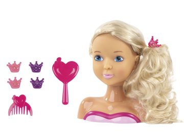 T�te � coiffer et a maquiller blonde Ma Belle Princesse 21 cm - Bayer Design - Poup�e et accessoires