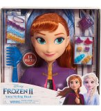 TETE A COIFFER REINE DES NEIGES : ANNA - 14 PIECES - MATTEL - POUPEE